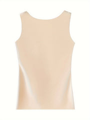 3pcs Mesh Thermal V-Neck Sleeveless Top Women's Lingerie