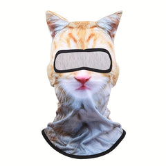 Men's Animal Balaclava Hat 3D Ear Breathable Sunscreen Full Face Mask