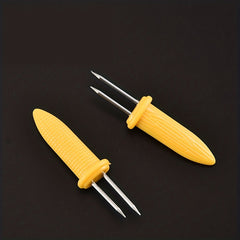 8pcs Stainless Steel Corn Needle Corn Plug Portable Barbecue Fork