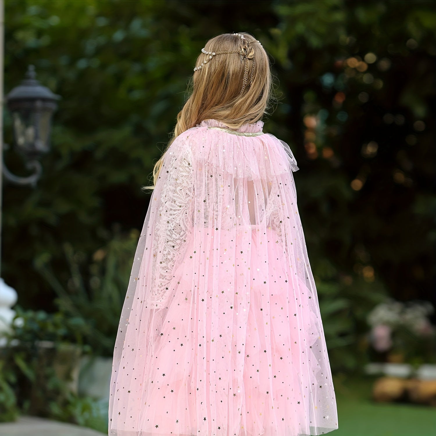 Girls Star Cloak Princess Shawl Cosplay Lace up Cloak