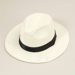 Men's Outdoor Seaside Sunscreen Jazz Straw Hat Beach Hat