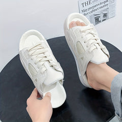 Men's Non Slip Platform Slides For Summer Beach Shoes