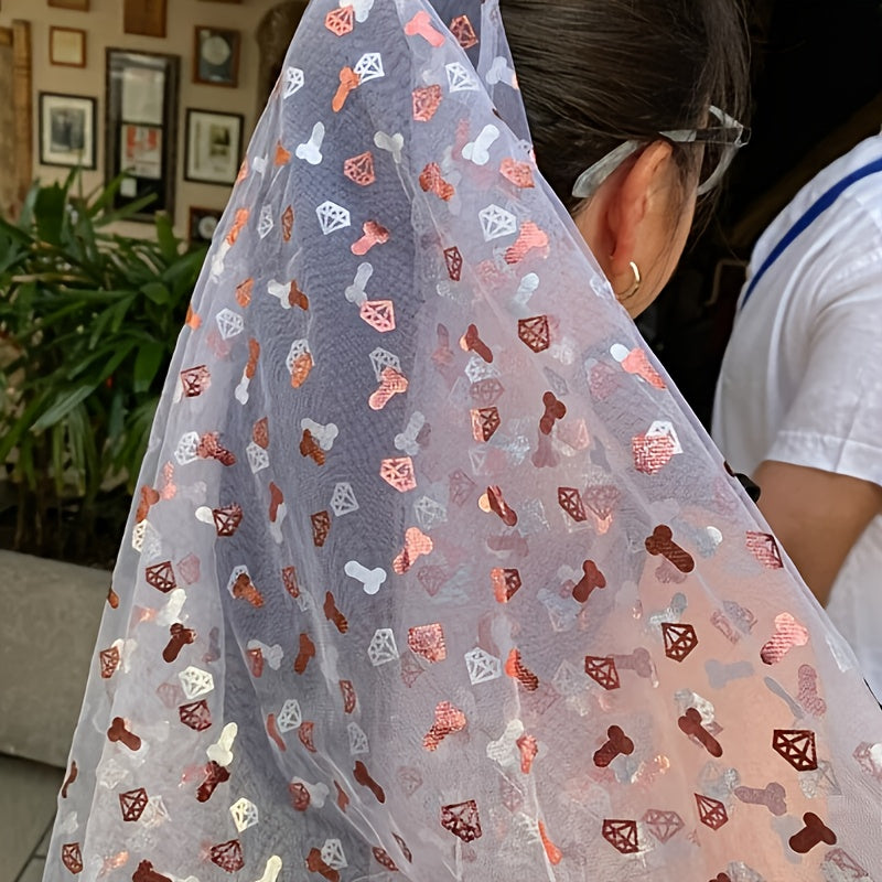 Funky Style Bachelorette Party Veil with Comb Bridal Shower Decorations