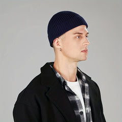 Men's Warm Stretchable Fiber Beanie Hat