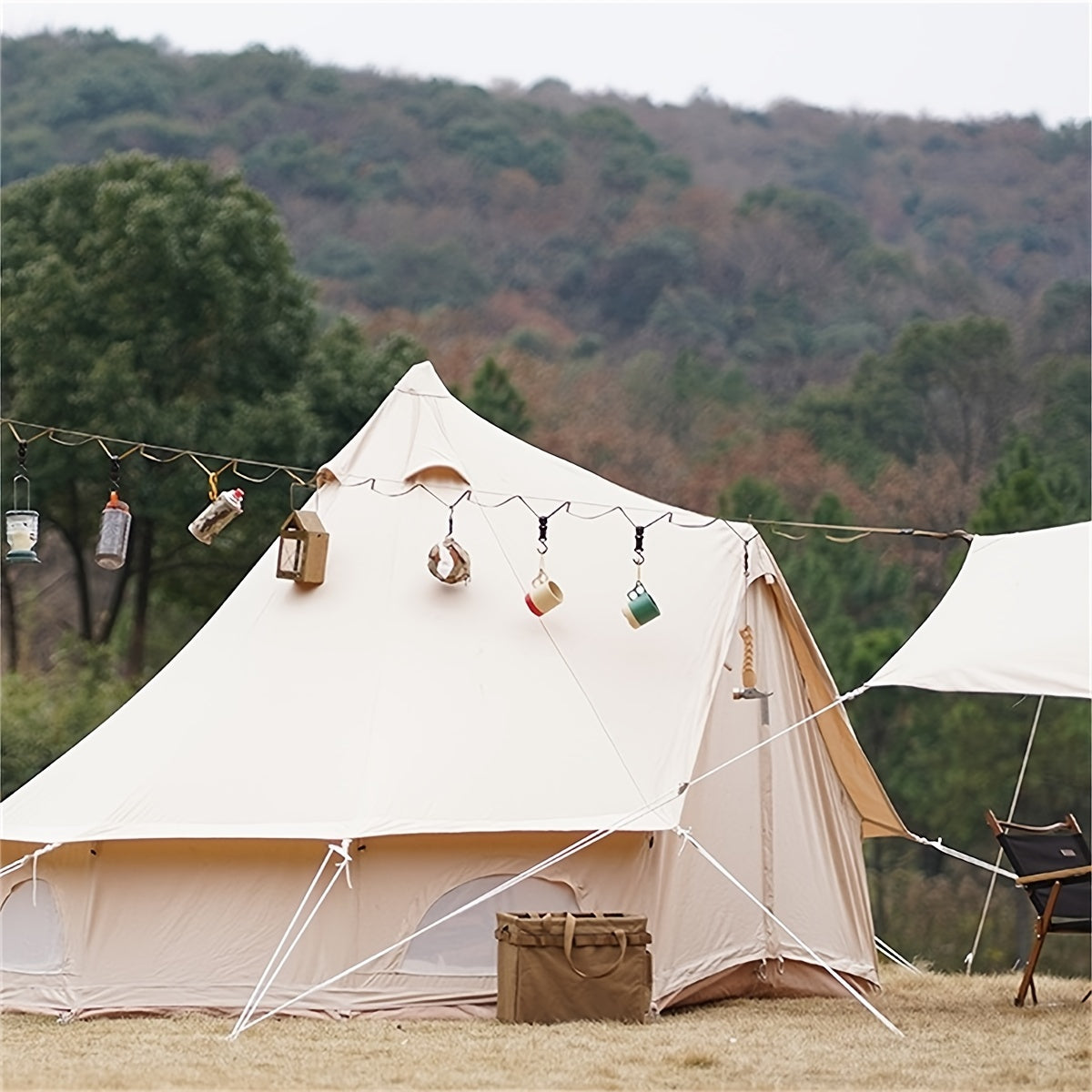 Multifunctional Camping Clothesline, Adjustable Lanyard