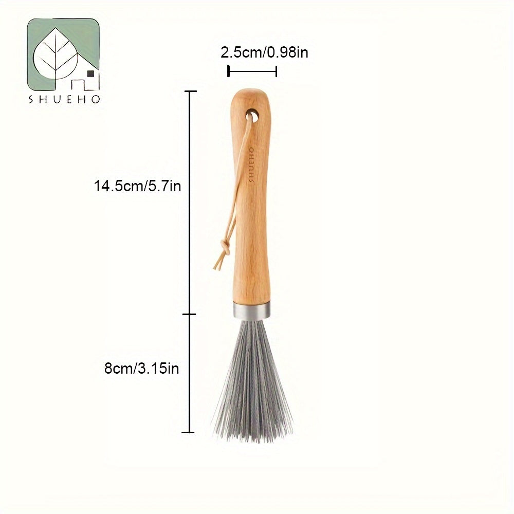 SHUEHO Stainless Steel Pot Brush Long Handle Cleaner