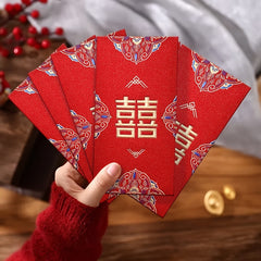 6pcs Lucky Red Envelopes Chinese Wedding Packets