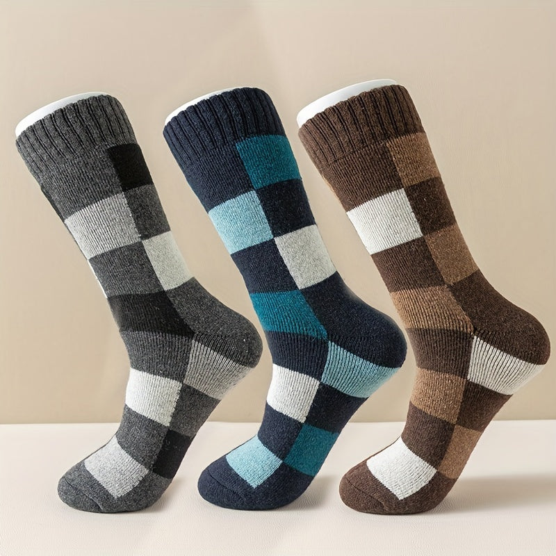 Paris Men's Thick Winter Socks Warm Wool Crew Socks