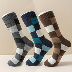 Paris Men's Thick Winter Socks Warm Wool Crew Socks