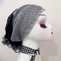 Mesh Lace Turban Cap Beanie Head Wrap Lightweight