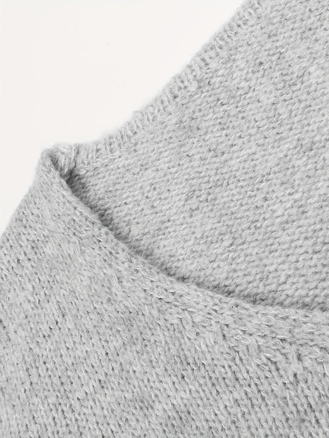 Classic V Neck Knit Sweater Long Sleeve