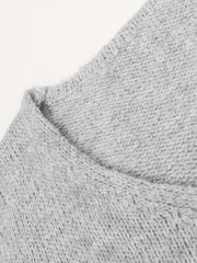 Classic V Neck Knit Sweater Long Sleeve