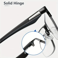 Light Blocking Reading Glasses Rectangle TR90 Anti Eyestrain Presbyopic