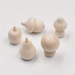2pcs Creatve Painting Wooden Stuff Ornaments Graffiti Doll Accessories