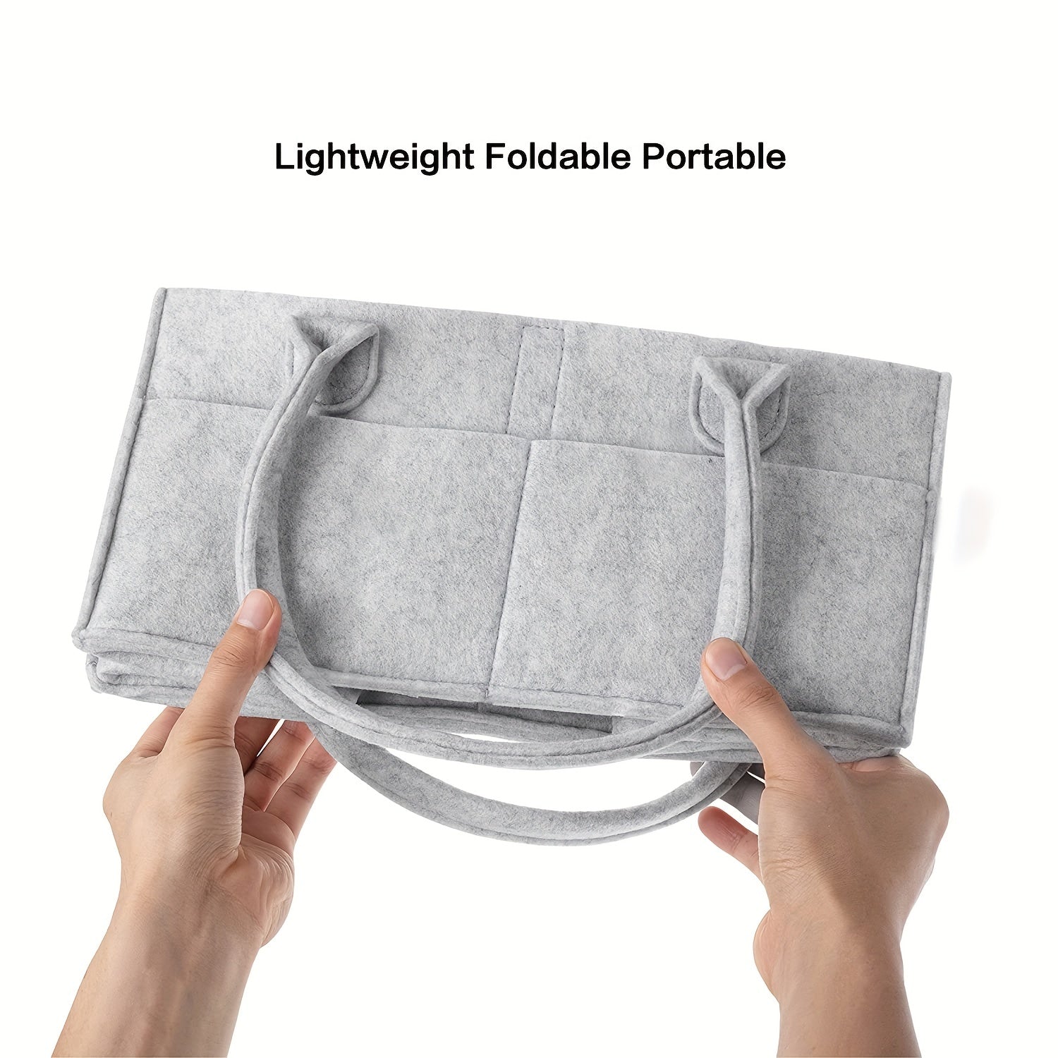 Felt Diaper Bag Organizer With Lid Baby Stuff Storage