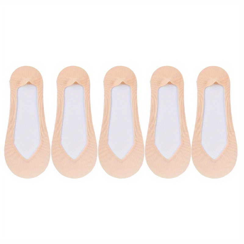 5 Pairs Seamless No Show Socks Lightweight Ankle Socks Women's Stockings