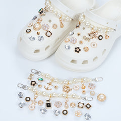 25pcs Crystal Shoe Charms Clog Shoes Decoration Bling Chain Jewelry Accessories