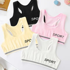 Girls Wireless Padded Sport Bra Kids Underwear