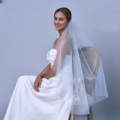 Bridal Veil with Rhinestones