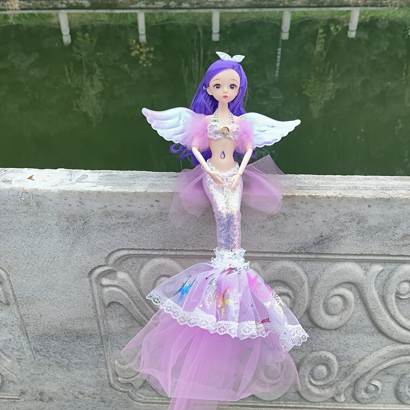 Mermaid Doll Toy 17 72 Inch 3D Eye Princess Doll Wedding Doll