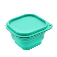 Outdoor Picnic Camping Foldable Silicone Bowl with Cover Dishwasher Safe