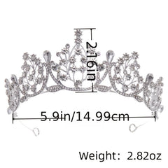 Golden Vintage Queen Crown For Wedding Brides