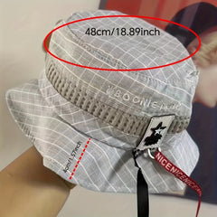 Baby Sun Protection Hat Casual Plaid Fisherman Hat