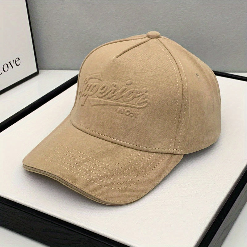 Adjustable Men's Peaked Cap With Letter Embroidery for Outdoor Activities