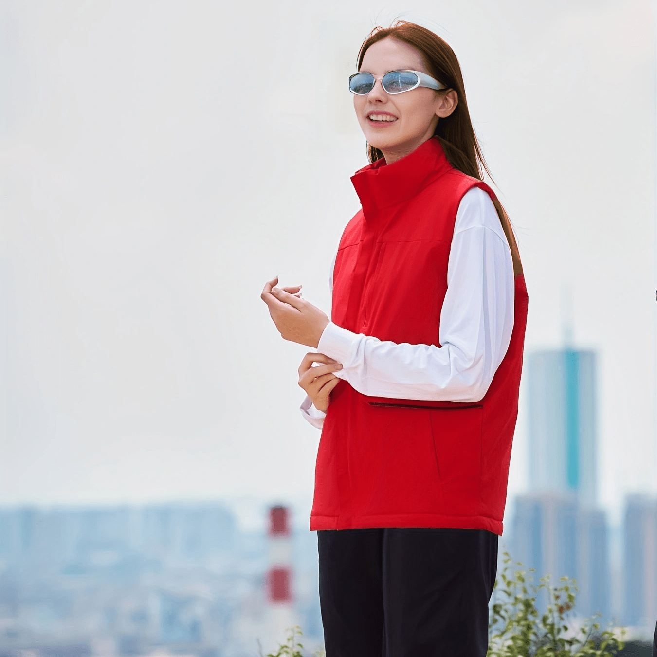Sporty Vest Sleeveless Waterproof Windproof Sports Jacket Women's Activewear