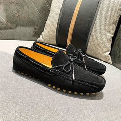 Men's Cowhide Leather Loafer Shoes Casual Driving Comfortable