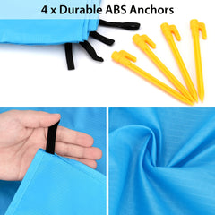 Oversized Sand Proof Beach Blanket 210x200 - Outdoor Picnic Mat for Travel