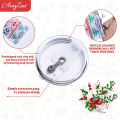 Christmas Print 900ml Stainless Steel Beer Glass Water Bottle