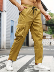 Men's Cargo Pants Straight Leg Outdoor Work Trousers