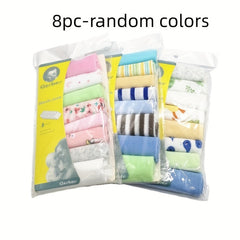 8pcs Soft Cotton Towels Square Towels Kitchen Dishwashing Cloth