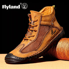 FLYLAND Men's Retro Casual Lightweight Ankle Boots Rubber Sole