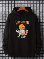 Men's Halloween Dino Hoodie Casual Sweatshirt for Outdoor