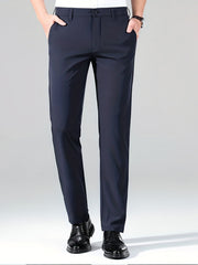 Men's Slim Fit Suit Trousers with Pockets