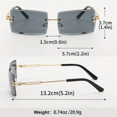 3 Pairs Men's Rimless Sunglasses UV Protection