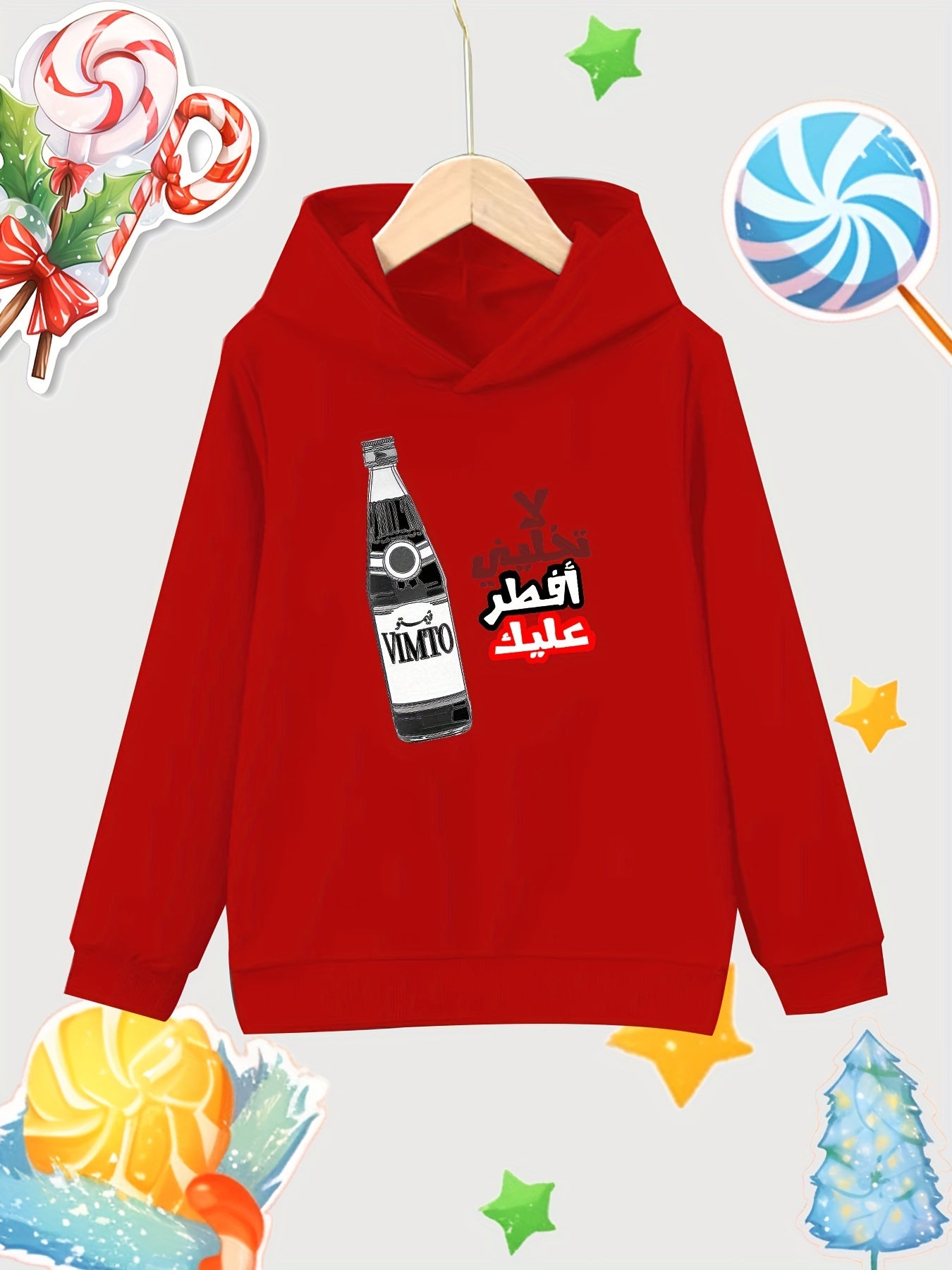 Girls Comfy 95 Cotton Cartoon Hoodie Sweatshirt For Sports Running
