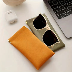 Soft PU Leather Glasses Storage Bag Waterproof Sunglasses Accessories