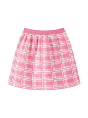 Girls Plaid Knit Sweater & Skirt Set - Autumn/Winter