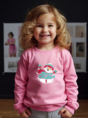 Christmas Snowman Graphic Crew Neck Sweatshirt
