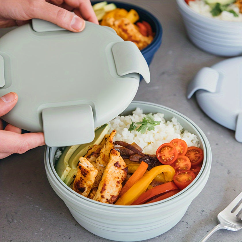 1pc Silicone Folding Lunch Box Portable Telescopic Noodle Bowl