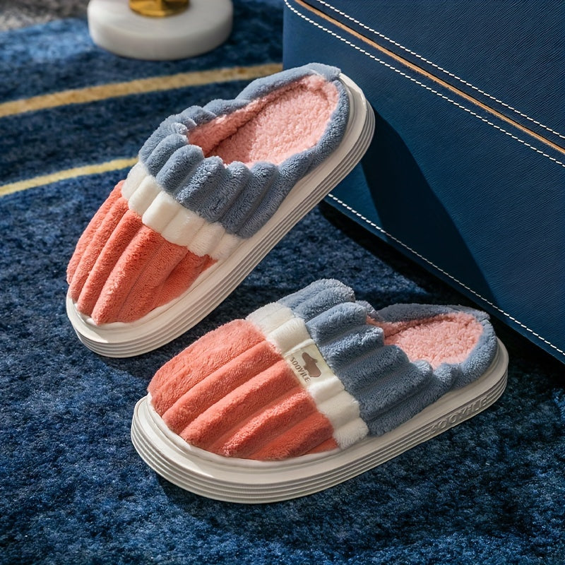 Women's Plush Memory Foam Slippers with Non Slip Sole