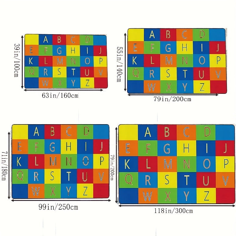 Colorful Letter Game Pad Large Carpet Area Carpet Living Room Bedroom Soft