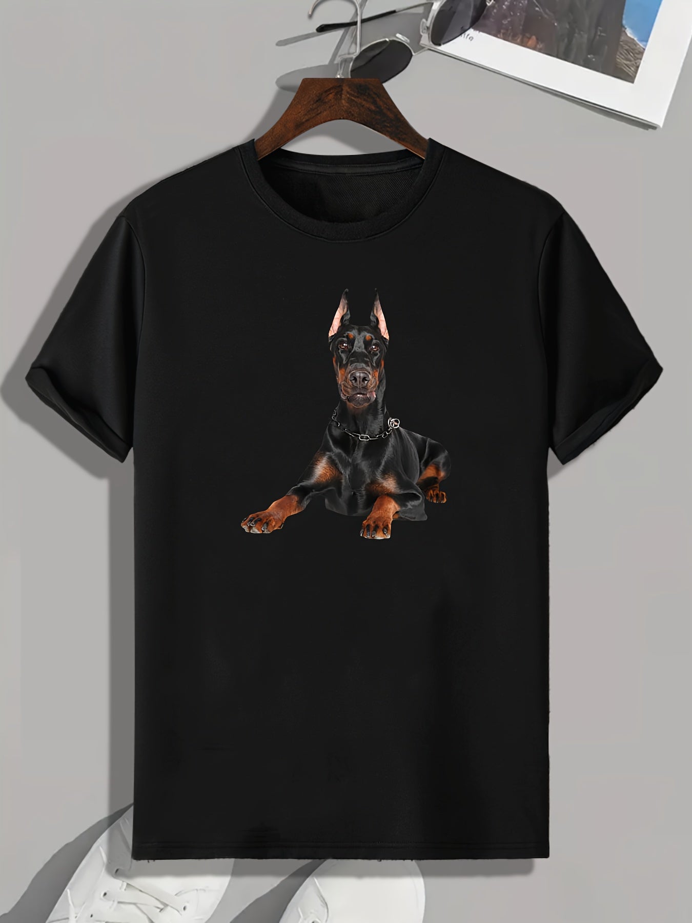 Dog Print Men's Graphic T-shirt Summer Casual Comfy Tee