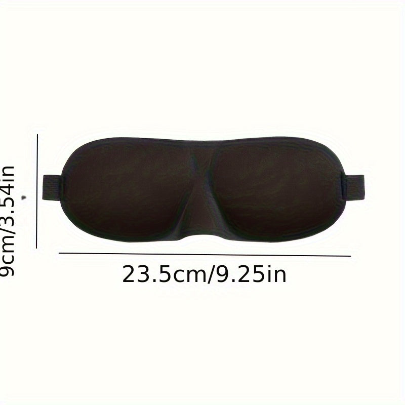 1pc Blackout 3D Contoured Sleep Eye Mask with Adjustable Strap