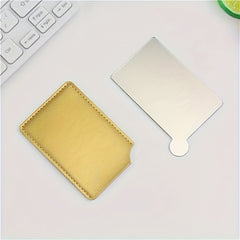 Stainless Steel Mini Makeup Mirror with Case, Travel Size Handheld Unbreakable