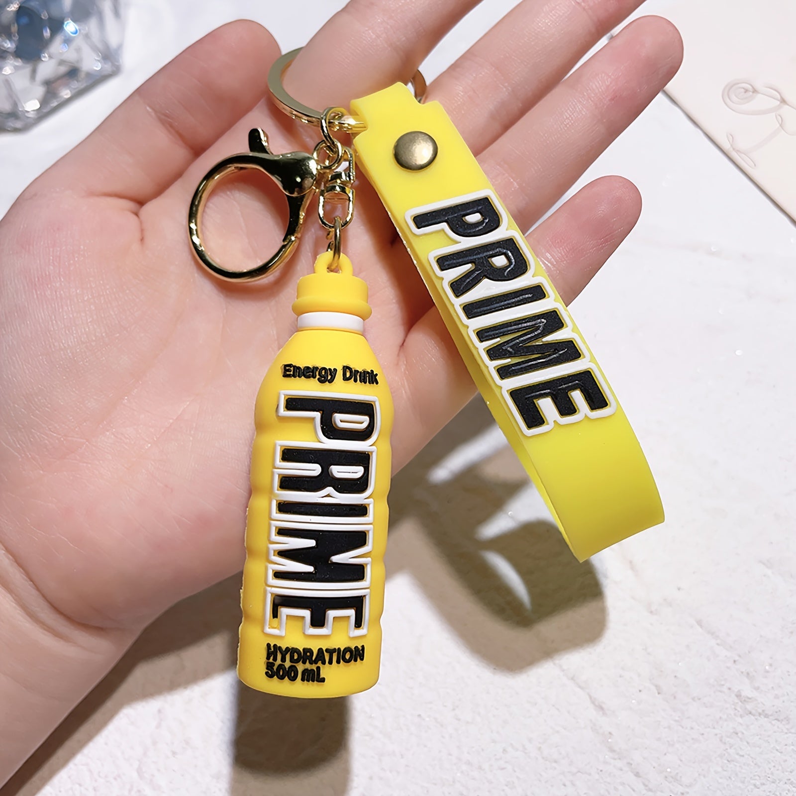 Cartoon Drink Bottle Key Chain Pendant Backpack Bag Charms Decor