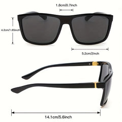 Square Frame Sunglasses Mod Metal Decor Glasses UV400
